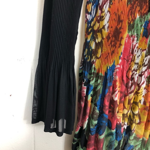 Alison Sheri Pleated Floral Sequinned Blouse Sz M - Picture 7 of 8